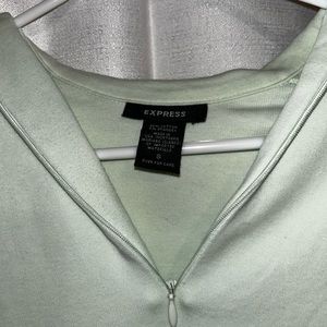 Never worn mint green EXPRESS zip up Tshirt in size small